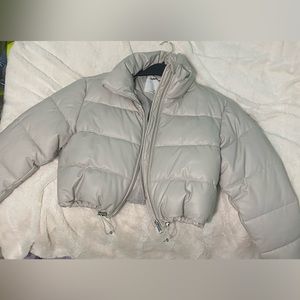 cropped puffer jacket. brand: garage size: medium